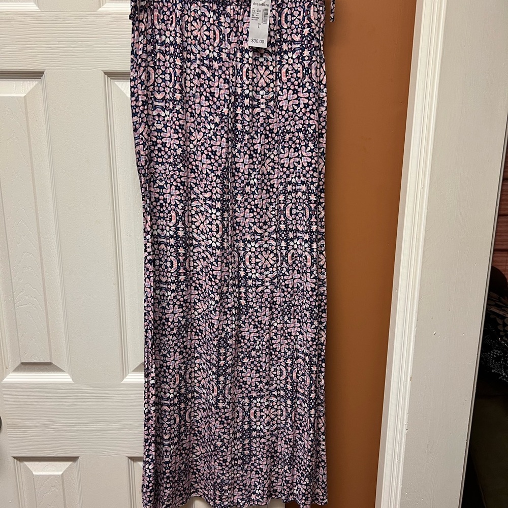 Westport Floral Maxi Skirt in Pink and Blue